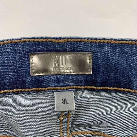 LONG Kut from the Kloth Dark Wash Natalie Bootcut Jeans 8L - Picture 3 of 6